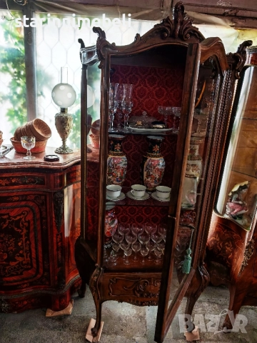 Антикварна дървена витрина , снимка 7 - Секции и витрини - 52359869