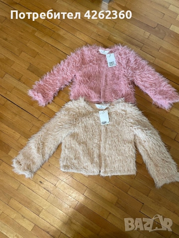 H&M пухкави рошави якета за дете 8 и 4 годинки с р-р 122/128 и 110/116, снимка 2 - Детски якета и елеци - 53654562