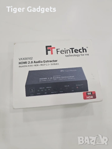 FeinTech VAX00102 HDMI 2.0 Audio Extractor – 4K HDR с ARC функция, снимка 6 - Части и Платки - 53976804