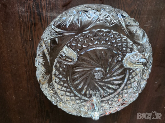 Кристалн: ваза -голяма, фруктиера, шампаниера, бомбониера - Полша, купи за сладолед, десерт - Чехия , снимка 7 - Други ценни предмети - 29087808