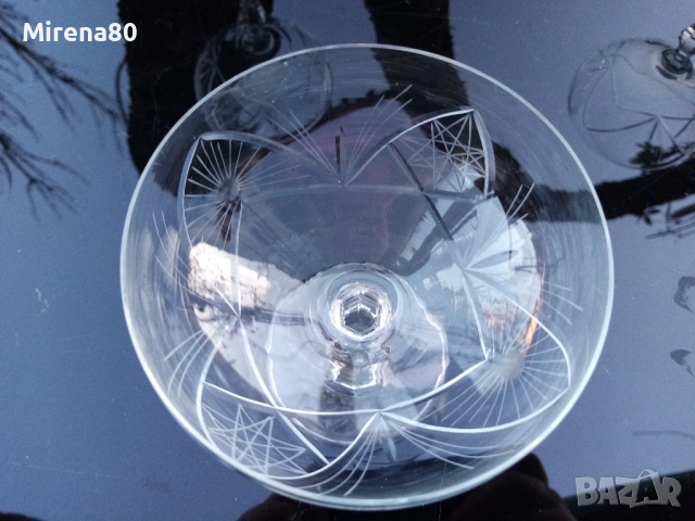 Български кристален сервиз за шампанско, снимка 3 - Сервизи - 53694966