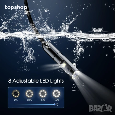 Индустриален ендоскоп SKYBASIC с двоен обектив, бороскопска камера със светлина, 4,3" LCD екран..., снимка 7 - Друга електроника - 49522727