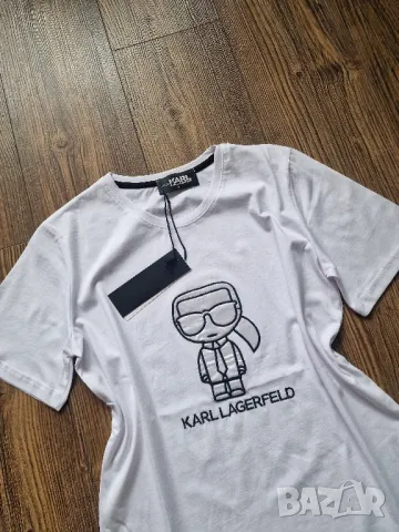 Страхотна дамска тениска KARL LAGERFELD  , нова с етикет, размер S / M ,L , XL, цена 35лв, снимка 3 - Тениски - 49488624