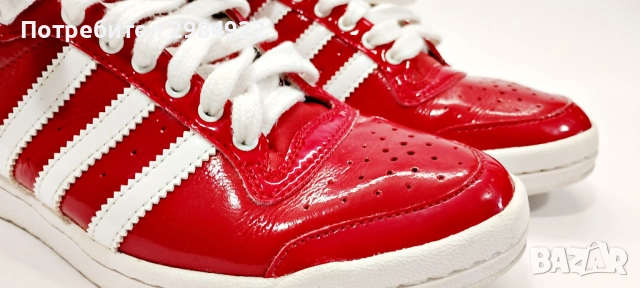 Редки червени маратонки Adidas Sleek Series Hi Top Размер 37 1/3 UK 4 1/2 G61361 US 6, снимка 6 - Маратонки - 52933029