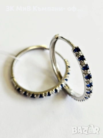 Сребърни обеци 3.74гр 00748-26, снимка 2 - Обеци - 54192072