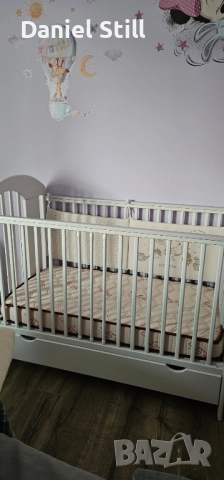 НЕПОЛЗВАНО Бебешко легло TYMON с матрак PIERRE CARDIN MAGNIFLEX BAMBINO, снимка 2 - Бебешки легла и матраци - 52357606