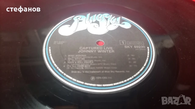 Дългосвиреща грамофонна плоча на JOHNNY WINTER „CAPTURED LIVE!”, Холандия, снимка 7 - Грамофонни плочи - 50682097