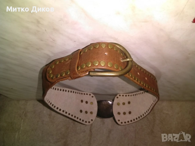 Тарикатски колан нов женски естествена кожа 91см и ширина 38мм и 97мм в широката част нов, снимка 2 - Колани - 53054480