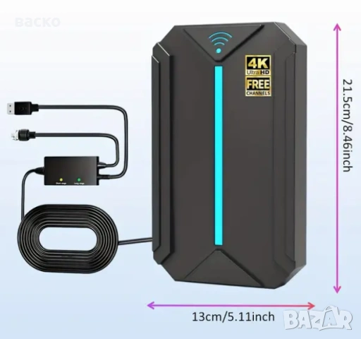 Активна цифрова стайна HDТВ Антена нов модел 2026 -28db