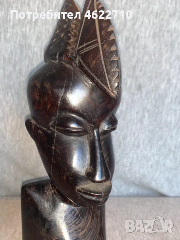  африканска жена  дървена статуетка , снимка 6 - Антикварни и старинни предмети - 53668626