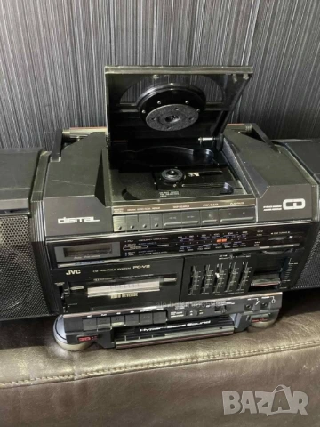 	JVC-PCV2 VINTAGE RETRO BOOMBOX радио касетофон, снимка 3 - Радиокасетофони, транзистори - 54133604