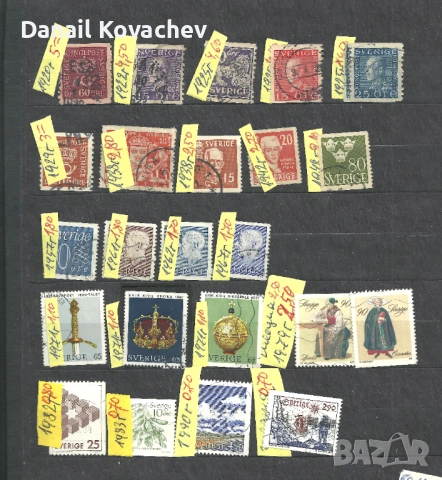 Италия , Гърция , Югославия , Швейцария , Швеция- късове , не пълни серии , има редки, снимка 9 - Филателия - 54295317