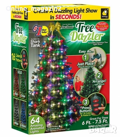 Коледни LED лампички за елха Star shower tree dazzler TV164