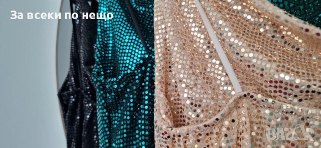 Дамска Блестяща Рокля С Пайети - Налични Различни Цветове Код BS-127, снимка 4 - Рокли - 52770325