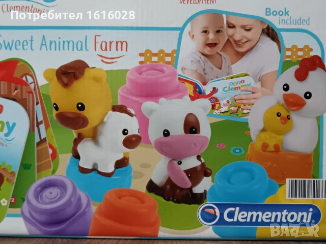 CLEMENTONI SOFT Clemmy Конструктор 10ч. Животни от фермата с книжка, снимка 14 - Образователни игри - 53939925
