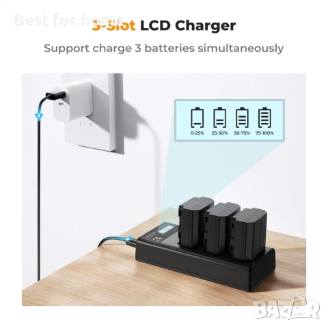 K&F CONCEPT Комплект от 3 батерии NP-FZ100 , снимка 3 - Друга електроника - 53902164