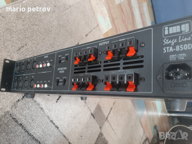 Продавам повредено осем канално мощтно стъпало IGM STAGE LINE STA850D ЦЕНА-45 Евро, снимка 3 - Други - 54114136