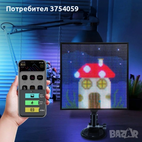 Интелигентен LED екран 32×32 за заден прозорец на автомобил – Модел Pixel RGB с Bluetooth управление, снимка 5 - Аксесоари и консумативи - 53124136