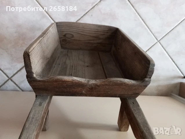 Ръчно изработена декоративна дървена каручка 70см., снимка 6 - Антикварни и старинни предмети - 51028338