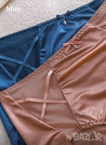XL Сатенени бикини в различни цветове , снимка 3 - Бельо - 53299848