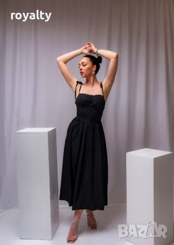 Черна елегантна дамска рокля , снимка 4 - Рокли - 50049009