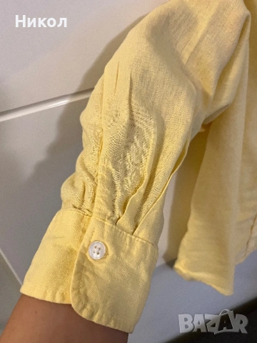 Дамска риза H&M с лен (S р-р), снимка 3 - Ризи - 53454359