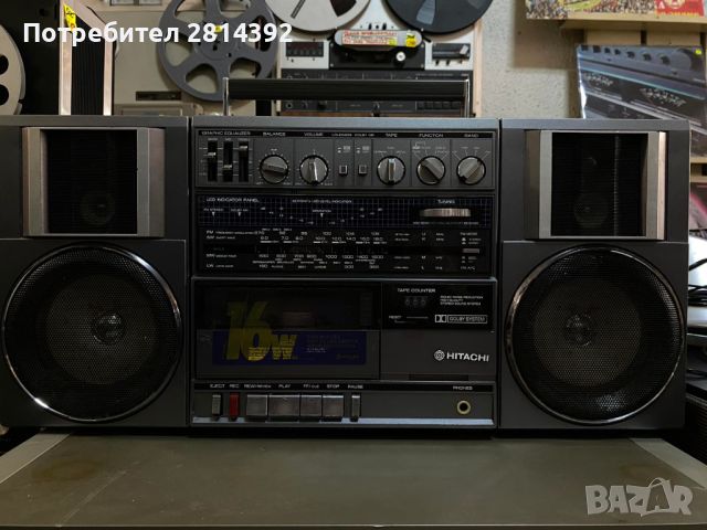 Радио Касетофон HITACHI TRK-9100E ХИТАЧИ Бумбокс Boom Box Ghetto Blaster, снимка 3 - Радиокасетофони, транзистори - 45981074