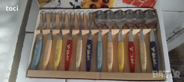 К-т десертни прибори 12 бр. от соца , снимка 2 - Антикварни и старинни предмети - 51703624