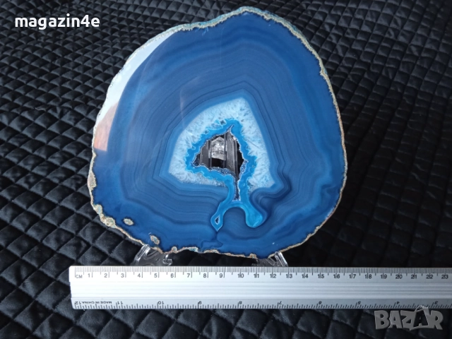 Голяма плочка от естествен ахат,скъпоценен камък за хармония и дълголетие,Родопи,Родопис,, снимка 2 - Декорация за дома - 52267076