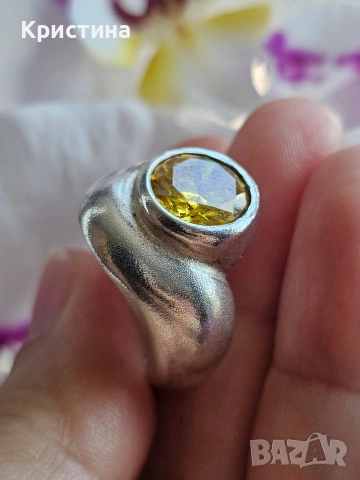 Масивен сребърен пръстен, снимка 2 - Пръстени - 54234887