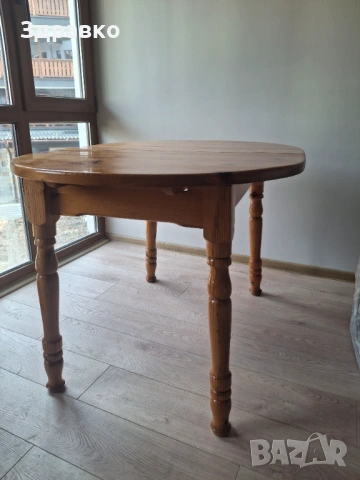 Трапезна маса  и столове от масив