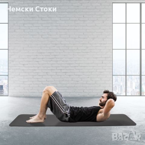 Немска висококачествена йога фитнес постелка 15мм 190x60cm, снимка 4 - Йога - 46474406