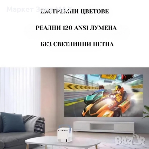 Smart Projector Q96 E300 – твоето лично кино във всеки дом, снимка 2 - Прожектори - 52931533