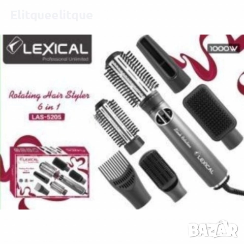 Ротираща четка за коса 6 в 1 Lexical – Професионален стайлинг у дома, снимка 2 - Други - 52186452