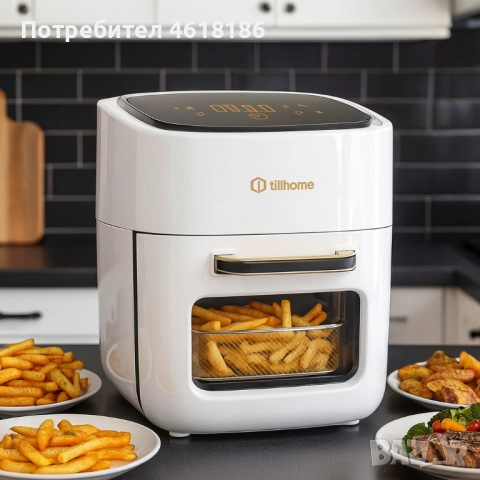 Електрически фритюрник с горещ въздух,обем 15 л., таймер + touch-screen, снимка 1