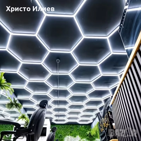 Осветление за гараж голяма LED Лед лампа за магазин фризьорски салон студио барбершоп