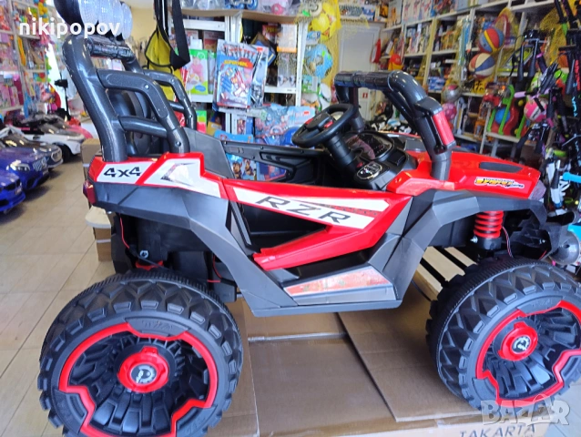 X двуместен акумулаторен джип JAKARTA 4x4 червен, снимка 5 - Детски велосипеди, триколки и коли - 53569424