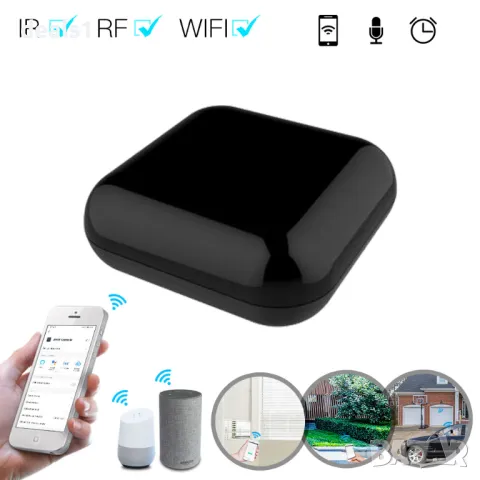 MoesHouse WiFi RF IR Универсално дистанционно управление Tuya/Smart Life App, снимка 1 - Друга електроника - 47703316