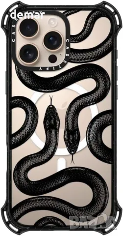 Калъф CASETiFY Bounce за iPhone 16 Pro Max - Black Kingsnake, снимка 4 - Калъфи, кейсове - 48195492