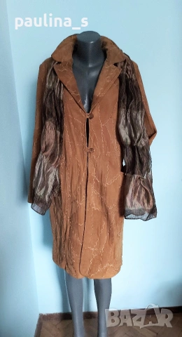 ВИНТИДЖ! Два броя / Дамски френски блейзър, манто / преходно палто / от естествен велур "Pauw", снимка 12 - Палта, манта - 53200363