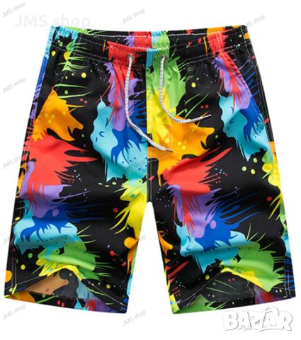 Мъжки плажни къси панталони с анимационни райета, 9цвята , снимка 7 - Къси панталони - 45480405