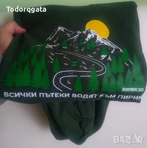 Нов суичър худи sweater hoodie L-XL Пирин планина пиринско casual hike хижи, снимка 5 - Суичъри - 48206184