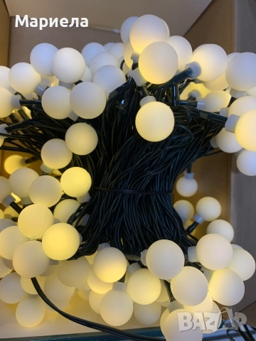 Коледни лампички 25 метра / Сферични, снимка 6 - Лед осветление - 52291099