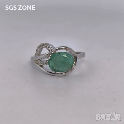 СРЕБЪРЕН ПРЪСТЕН СЪС СИН САПФИР, РУБИН, ИЗУМРАД И ТАЙЛАНД, снимка 9 - Пръстени - 52316434