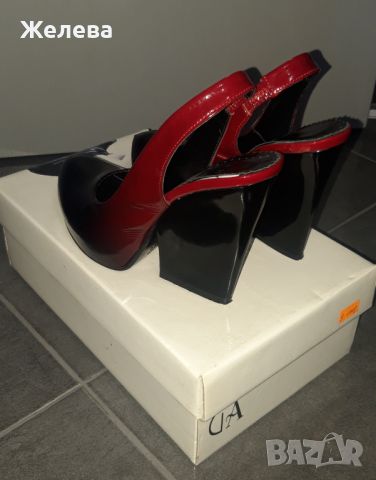 Дамски обувки Gianni, с отворена пета, #36, естествена кожа-лак, снимка 5 - Дамски елегантни обувки - 46281339