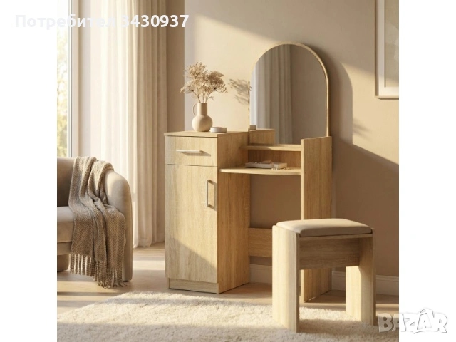 Тоалетка- дъб сонома, снимка 2 - Тоалетки - 54138662