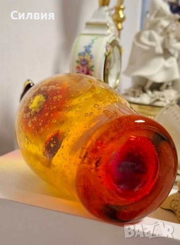 Антикварна стъклена стомна с „Уранов дъх“, снимка 4 - Други ценни предмети - 53400695