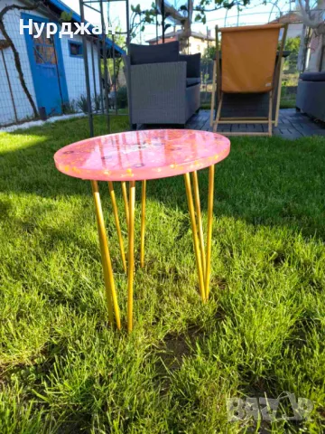 Уникална ръчно изработена епоксидна масичка , снимка 2 - Маси - 50026598