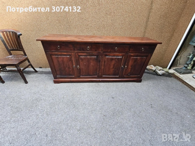 Контрабюфет в стил Рустик изработен изцяло от дърво, снимка 4 - Бюфети - 53569838