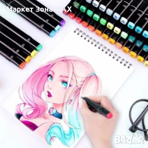 Комплект за рисуване от 150 части + Комплект за оцветяване и рисуване Aqua + Комплект от маркери, снимка 3 - Рисуване и оцветяване - 52933547